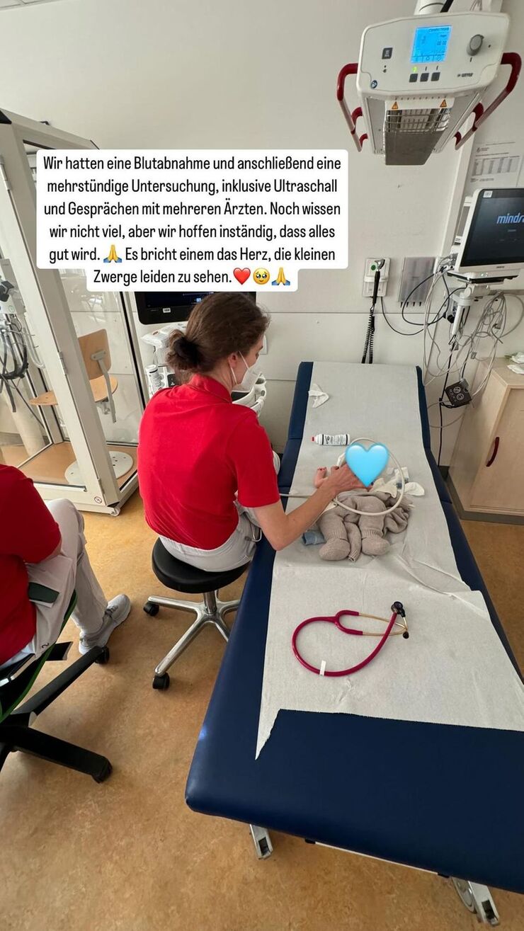 Patricija Ionel informiert über den Gesundheitszustand ihres Sohnes Elison Amory nach Arztbesuch