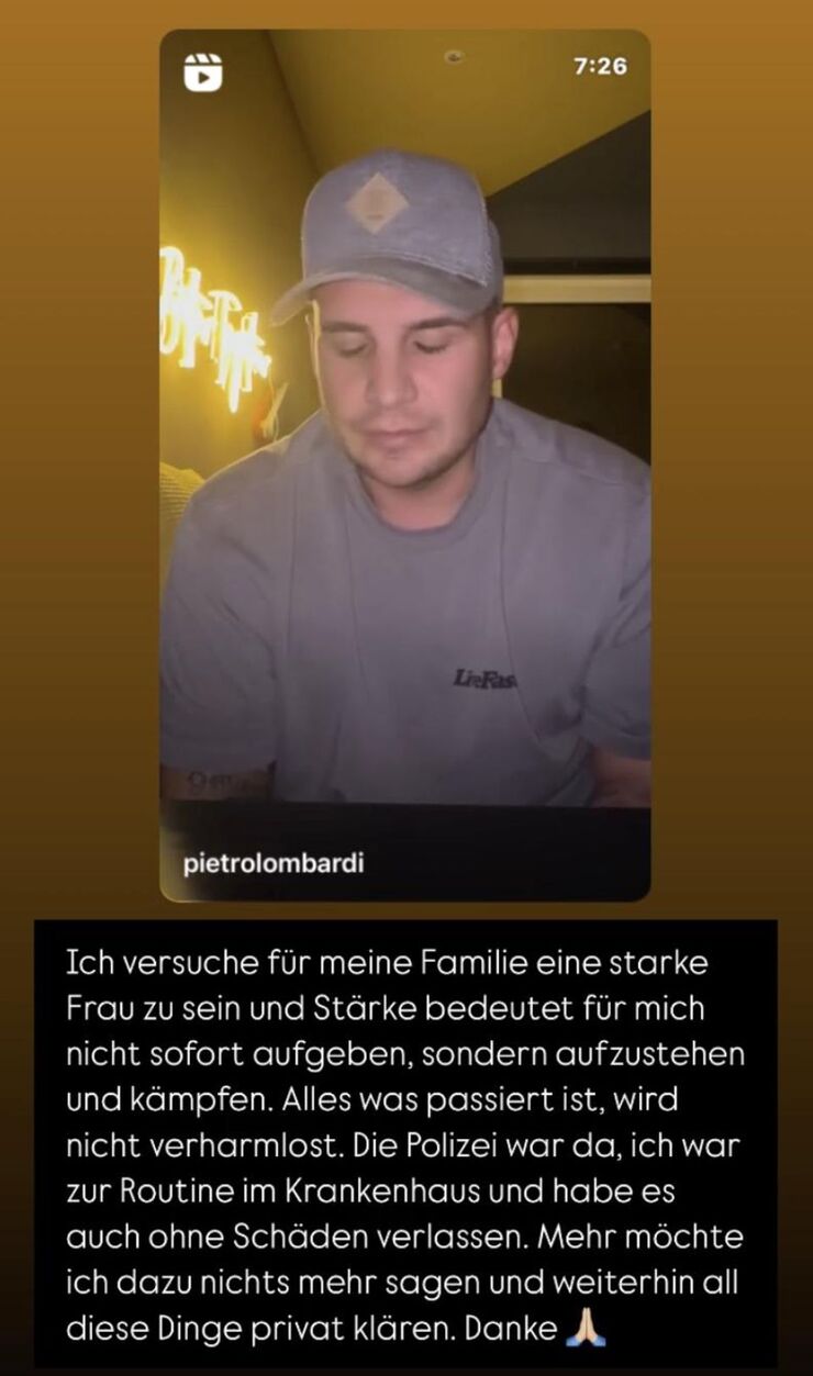 Pietro Lombardi äußert sich erstmals nach Gewaltvorwürfen in emotionalem Video