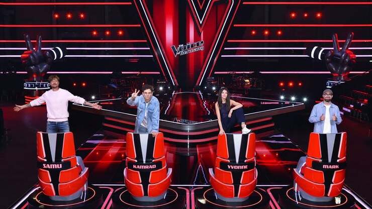 Halbfinalisten von "The Voice of Germany": Loulia, Emily, Iman, Jennifer, Sebastian, Gian und Kadischa